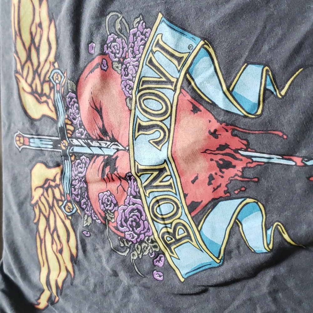 Host Pick๐๐Torrid Bon Jovi Gray Cotton Wash Split Tunic - Picture 6 of 7